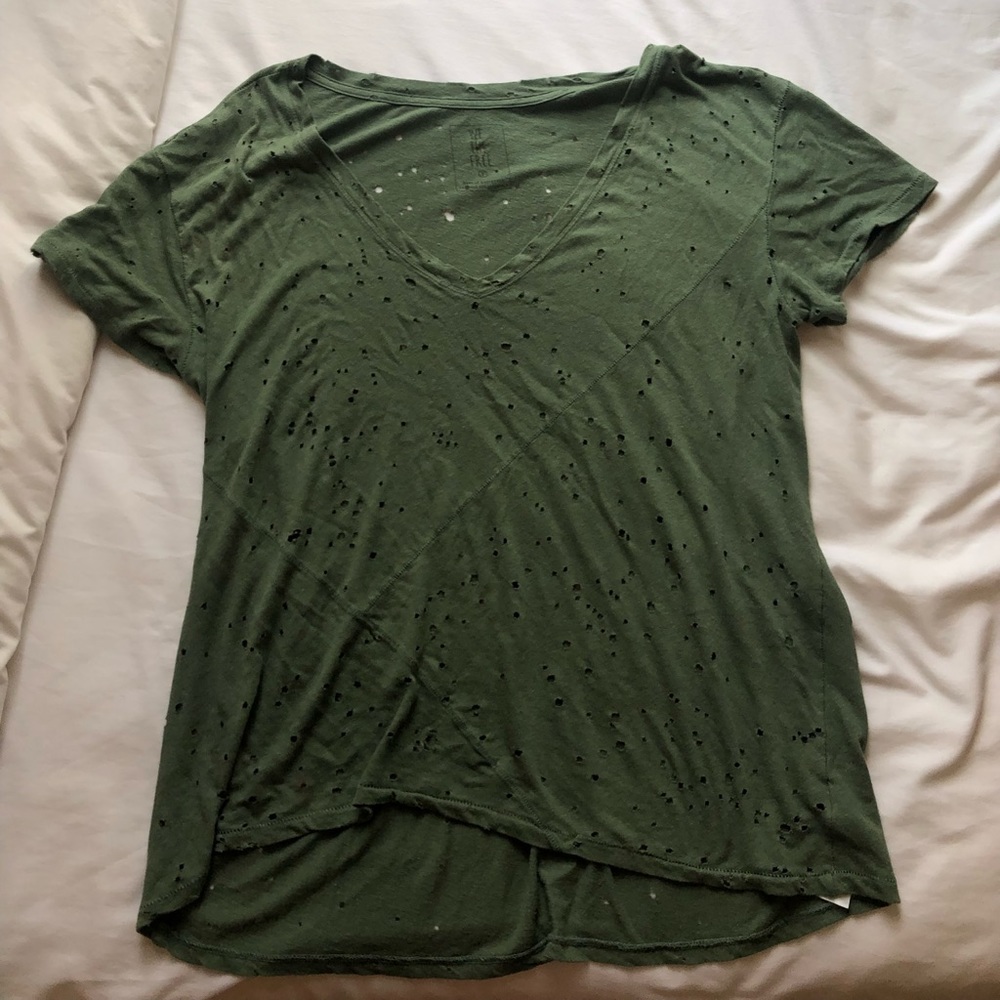 Free people green tee